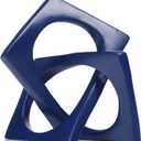 XMGZQ Navy Blue Knot Statue for Coffee Table Centerpiece Decor,Modern Abstract Art Geometric Sculpture and Figurines, Home Decor Accent,Cube Knick Knacks for Shelves,Bookshelf,Entryway,Floating