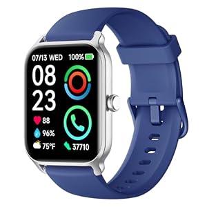 Fitpolo Smart Watch for Men Women Android, Alexa Built-in [1.8" HD Screen] IP68 Waterproof Fitness Watch Bluetooth Call for Android & iPhone with Heart Rate/ Sleep/ SpO2 Monitor