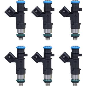 Fuel Injector 4 Holes Compatible with Chrysler 300 2005-2010, Pacifica 2005-2008, Sebring 2004-2010, Dodge Avenger 2008-2010, Charger 2006-2010 Replaces OE 0280158028 04591986AA (Set of 6)