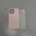 GONEZ for iPhone 15 Pro Max Case Silicone, Compatible with Magsafe, Camera Protector + Screen Protector, Soft Anti-Scratch Microfiber Lining, Liquid Silicone Shockproof Phone Cover, Chalk Pink