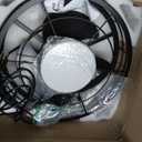 Outdoor Ceiling Fan with Lights - 16'' Wet Rated Gazebo Fan Remote/APP Control, Caged Hanging Fan Plug and Play for Covered Patio Porch, Black