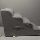 Dog Stairs for Small Dogs and Cats, 20" H 4 Steps Dog Ramp for High Beds, Couch, Sofa, Waterproof Pet Stairs with Removable Washable Cover, Non-Slip Sturdy Pet Steps (Gray)