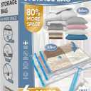 Space Saver Vacuum Storage Bags, 6 Pack Combo (2 Jumbo/2 Large/2 Medium) Space Saver Bags with Pump, Storage Vacuum Sealed Bags for Clothes, Comforters, Blankets, Bedding