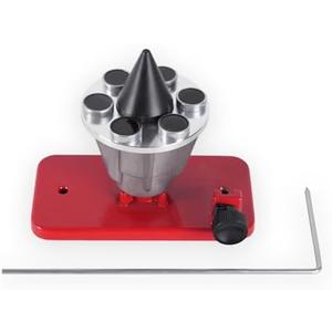 Red Magnetic Wall Mount Lawn Mower Blade Balancer for Most Lawn Mower Blades - Compatible with Stihl, Troy-Bilt, Husqvarna Blades, Replaces 42-047, 339075B
