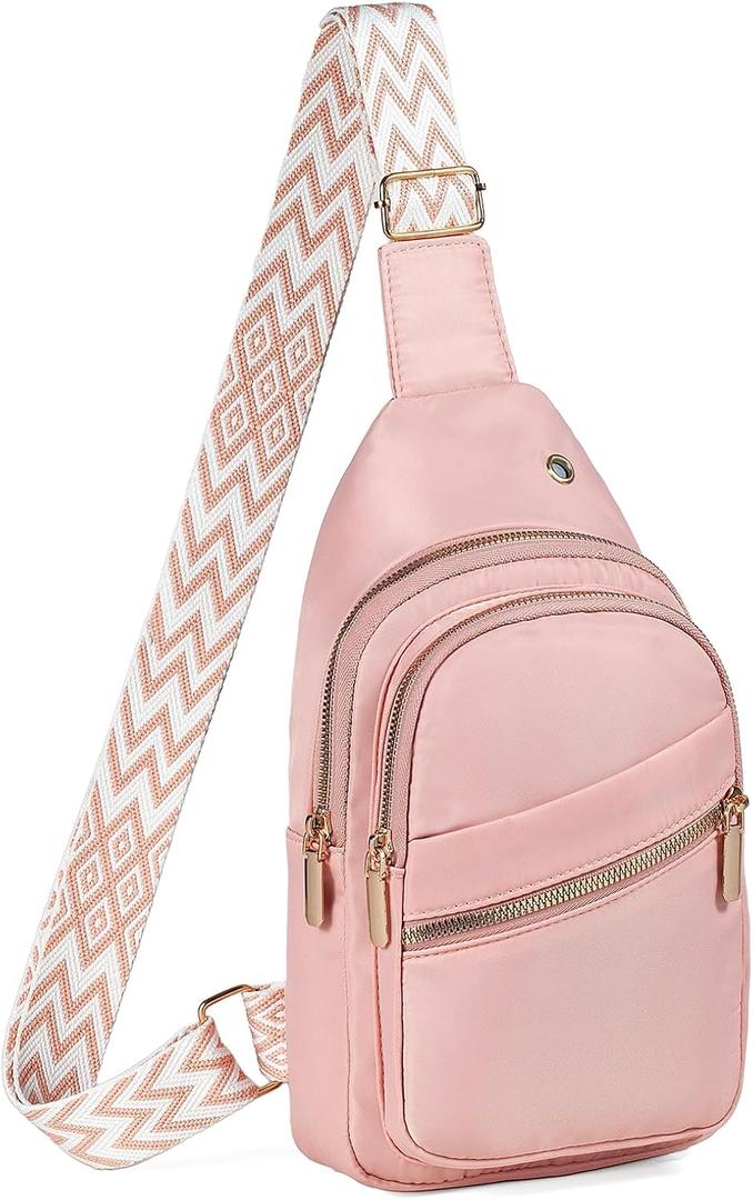 Xsecnua Crossbody Sling Bag Small Sling Backpack, Cross Body Bag Chest Bag for Women Men Travel Hiking Daypack