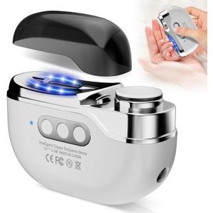 2026 Upgraded 4-in-1 Electric Nail Clipper File & Toenails, 3 Speeds Nail Trimmer,Rechargeable with Polishing & Storage,Suitable for Children,Aldult,Elderly for Thick Nails