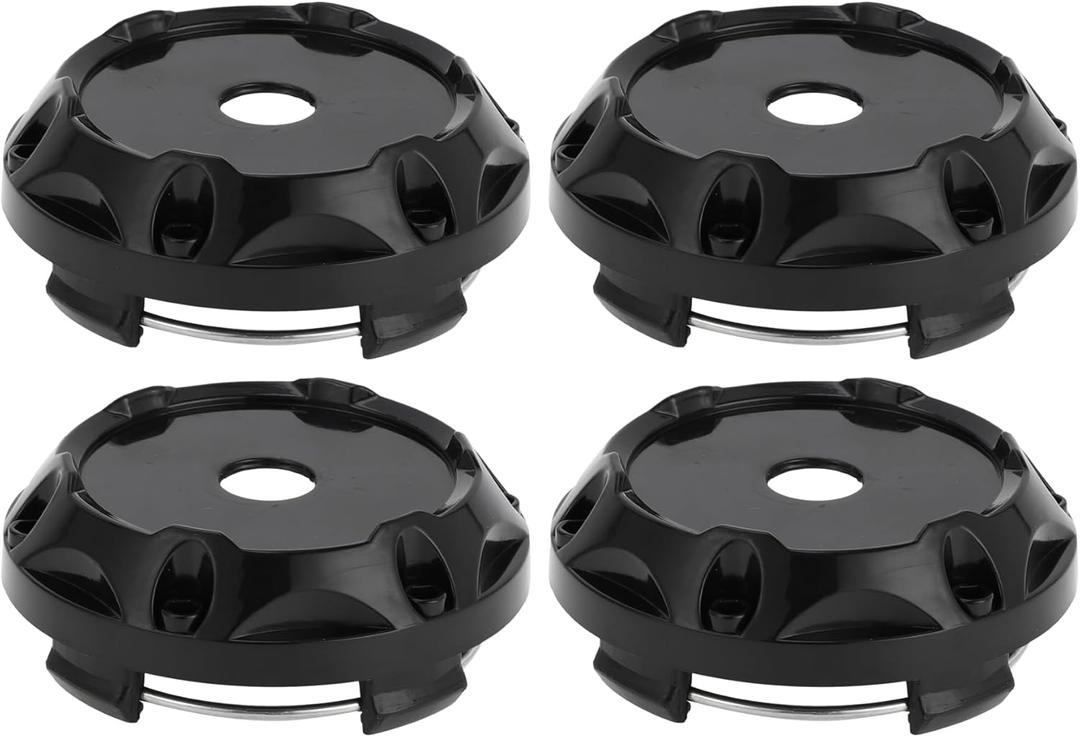 4Pcs Car Wheel Hub Center Caps, 64mm 2.52" OD Center Hub Cover Universal for Cars and Trucks Scratch Resistance Stylish Design ABS Plastic Black