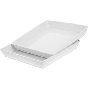 2pcs Hummingbird Feeding Water Bowls Replacement Bird Bath Bowls Plastic Outdoor Bird Feeders Multi Purpose Water Containers for Backyard Wildlife Conservation (26.00X22.70X3.80CM)