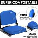 Jauntis Stadium Seating for Bleachers, Bleacher Seats with Ultra Padded Comfy Foam Backs and Cushion, Wide Portable Stadium Chairs with Back Support and Shoulder Strap, Regular - 16.9"W x 13.2"D x 15.4"H