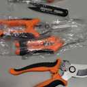 5 pack Garden Pruning Shears Stainless Steel Blades, Handheld Scissors Set with Gardening Gloves,Heavy Duty Garden Bypass Pruning Shears,Tree Trimmers Secateurs, Hand Pruner (Orange)