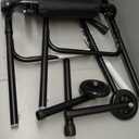 Walkers for Seniors with Seat,2 Wheel Foldable Walker with 6"Backrest & Bag