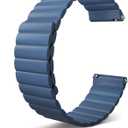 Magnetic Watch Band, Silicone Watch Strap 20mm 22mm Smartwatch Bands, Quick Release Wristband Adjustable Magnetic Closure Women Men Watch Belt Compatible with Galaxy Gear S2 S3 GT2 Fenix 5S Plus (Blue)