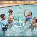 Sloosh Pool Basketball Hoop Toys, Floating Basketball Pool Game, Swimming Floats Toys with Balls Pump, Summer Outdoor Water Play Toy for Kids and Adults (Green), Medium