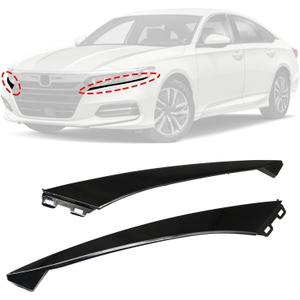 Priprilod Grille Lower Molding Trim Driver+ Passenger Side Compatible With Honda Accord Sedan 2018-2020 Bumper Molding Trim #71114TVAA00 71119TVAA00