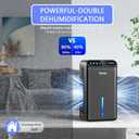 Dehumidifier for Basement (85 OZ, 800 sq ft) Quiet Dehumidifiers for Home, Auto Shut-Off, Sleep Mode, 3 Gear Timer(8H,16H,24H), Small Dehumidifier for Bedroom, Bathroom with Drain Hose