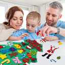 2 x Srkmxzr Felt Christmas Tree for Toddlers, Felt Christmas Tree with Lights 28x40.9 Inch, 38Pcs DIY 3D Wall Hanging Christmas Trees for Toddler Baby Kid Child, Felt Craft Kits for Xmas Party Decor Gift