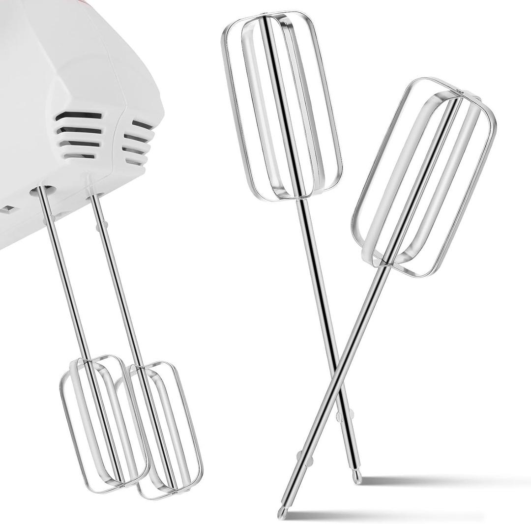 MAGICLULU 2Pcs Hand Mixer Replacement Beaters, 8.4 Inch Long Stainless Steel Mixer Attachments - Professional Kitchen Egg Whisk Parts Compatible with Most Handheld Electric Model