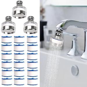 Dexspoeny 21Pcs Sink Water Filter with Filter Elements Set,Sink Faucet Filter 360°Rotating, Bathroom Sink Filter Removes Fluoride Hard Water, Faucet Filter Faucet Extender for Home Kitchen Sink