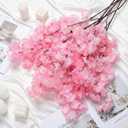 Daifunli 6 Pcs Artificial Cherry Blossom Branches Silk Fake Cherry Blossom Flowers 43 Inch Faux Stems for Spring Home Decor, Table Centerpieces, Wedding Bouquets(Deep Pink,Classic)
