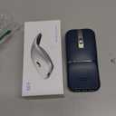 Nidiox Rechargeable Travel Wireless Mouse, Bluetooth and 2.4G Dual Mode, Ergonomic Rotatable Design, 3-Level DPI, Silent Click, Portable for Laptop, PC, Mac (Blue)