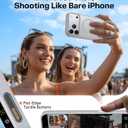 TORRAS Ostand Q3 Spin for iPhone 17 Pro Case with 360 Magnetic Stand, Fit for MagSafe, Built-in Kickstand, 4X Military-Grade Shockproof Phone Case for iPhone 17 Pro Translucent Silver, Camera Control