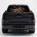 Tobethay Rear Window Decals for Trucks - 65x22 in American Flag Decal Fit Most Pickup Trucks SUV, Vinyl Back Window Graphics for Personalized Decoration