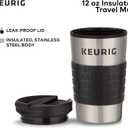 Keurig 3-Month Brewer Maintenance Kit, 7 Count & Travel Mug Fits K-Cup Pod Coffee Maker, 1 Count (Pack of 1), Stainless Steel