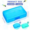 Zhehao 40 Pack Plastic Pencil Box Bulk, Hard Case for Kids, Multicolor
Clear Lid Cases for School Supplies, 3 Compartment Organizer, Hard Plastic Utility Holder with Pens Brushes, Classroom Use