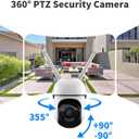 Wired Security Camera Outdoor with AI,5G/2.4G WiFi Camera for Home Security,2K&360° PTZ Camera,911 Call for AI,IP66 Waterproof,Motion Detection,US Cloud APP&TF Card,Support Alexa