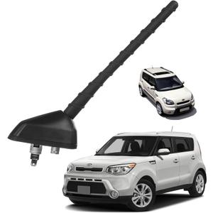 BASIKER Short Antenna Compatible with Kia Soul Sportage Sorento Carnival Sedona, Car Kia Roof Antenna Base Replacement, 7 Inch Kia Accessories Internal Copper Coil for Enhanced Car Radio Reception (7 INCH-base1)