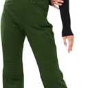 Fisoew Women Snow Bib Overalls Insulated Waterproof Windproof Ski Bibs Pants Breathable Snowsuit (Medium, Army Green)