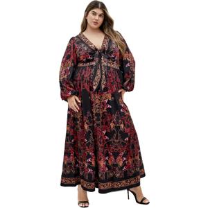 City Chic Women's Plus Size Dress - Ivanna Maxi (Black, L)
