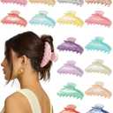 16 Pack Hair Claw Clips for Women - Large Non-Slip Acrylic Hair Claws for Thick Thin Hair, Cute Hair Barrettes Elegant & Durable, Fashion Hair Accessories Stylish Jaw Clips for Girls DIY Gift