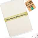 Craftido-19 Options-100% Cotton Fabric by The Yard in Solid Color 44Wide by 3yd (9 ft) -Medium Weight 5.2 oz-Soft Cotton for Quilting, Sewing, Crafts, Binding, Backing and Lining - Ivory White