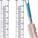BIUWING 6 inch Rain Gauge Replacement Tube Glass for Yard Garden and Outdoor Home, with Tube Brush, Best Rated,2 Packs