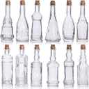 eleganttime Potion Bottles with Cork,12 Pack, 2 Ounces Small Clear Vintage Decorative Bottles,Mini Vase Glass Jars With Cork Lids for DIY Crafts,Decor,Sand Art