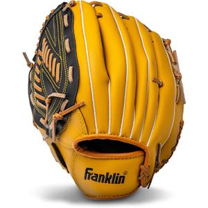Franklin Sports Field Master Baseball + Softball Glove - Field Master Adult + Youth Baseball + Softball Mitt - Men's + Women's Gloves - Right Hand Throw