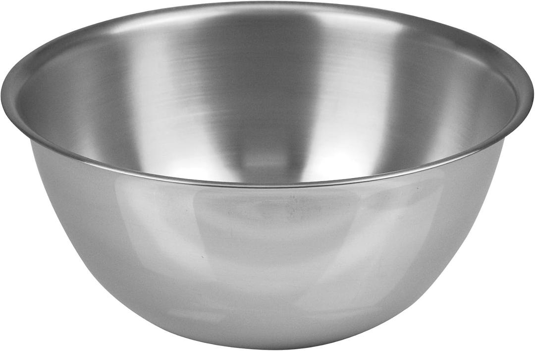 Fox Run Large Stainless Steel, Mixing Bowl, 14.25 x 14.25 x 6.25 inches, Metallic (10.75 Quart)