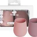 ezpz Tiny Cup (Blush/Mauve) - 4 months+ - 100% Silicone Training Cup for Infants - Designed by a Pediatric Feeding Specialist - Baby-Led Weaning Essentials & Baby Gifts