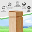 CroBlissful 1 Pcs 3.5 x 48 inch Solid Red Oak Stair Newel Post with a Single Groove Notched Wood Balusters for Staircase Interior Railing Newels for Stair Handrails