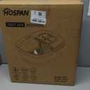 HOSPAN Collapsible Foot Spa with Heat, Bubble, Red Light, and Temperature Control, Foot Bath Massager with 8 Shiatsu Massage Rollers, Pedicure Foot Spa for Relaxation and Stress Relief, Black