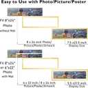 JCJMY 8x24 Picture Frame with 6x22 Mat, Panoramic Picture Frame Display Photo 6x22 with Mat or 8 x 24 Without Mat, Wall Hanging Large 8 by 24 Poster Frame with Plexiglass, Gold