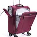 ECOHUB Carry On Luggage Airline Approved, 21 Inch Height Softside Carry On Suitcase with Spring Shock-Absorbing Spinner Wheels, Lightweight Travel Luggage with TSA Lock, Fits 22x14x9 Carry-On Bag