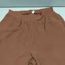 NIMIN Palazzo Pants for Women Wide Leg High Waisted Slack 2026 Summer Flowy Beach Casual Clothes with Pockets (Brown, L)