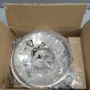 CAROTE 8 Inch Non Stick Frying Pan with Lid,White Granite Nonstick Skillet Omelet Pans, Egg Pan Granite Cookware, PFOS & PFOA Free