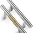 Mega Handles 33 Pack I Cabinet Pulls 5 Inch, Stainless Steel Cabinet Handle Pulls I Ideal for Kitchen Drawer, Cabinets, Door, Cupboard I Hardware for Cabinets - Hole Distance 3 Inch - Satin Nickel