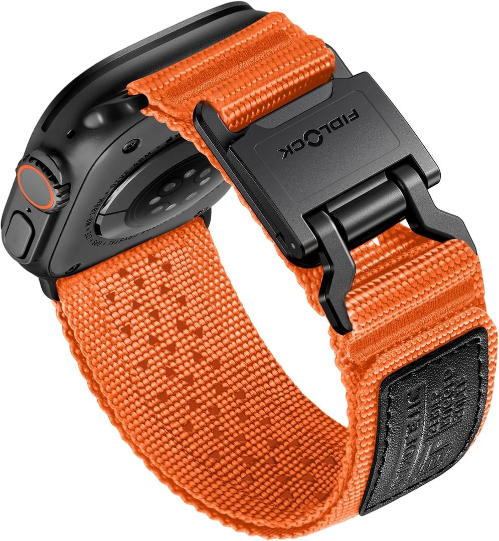 Bandletic Compatible with Apple Watch Ultra 3 2 Band 49mm for Men, Soft Breathable Nylon Strap with Magnetic FIDLOCK Hook Buckle for iWatch Series 11/10 46mm, 9/8/7 45mm, SE/6/5/4 44mm, 3/2/1 42mm