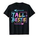 Best Friend Matching Tall Short Bestie Besties Matching BFF T-Shirt Youth Small