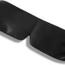 Weighted Facemask Silk ALASKA BEAR Eye Mask for Sleeping, Wraparound Style Compression, Wide Headband and Large Ear Coverage, Microwavable Beads Filled