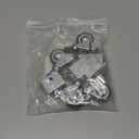 2 inch Swivel Caster Wheels with 5/8" (16mm) U-Bracket,Moving Swivel Wheel, with Brake Rubber Caster,for Loading Capacity 200 Lbs,Set of 4 (0.6"/16mm)